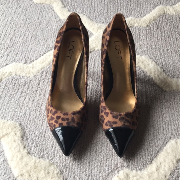 LOFT Leopard Cap Toe Pumps - Picture 1 of 2